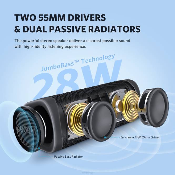 EarFun звучнике убоом л JRZD21 црн